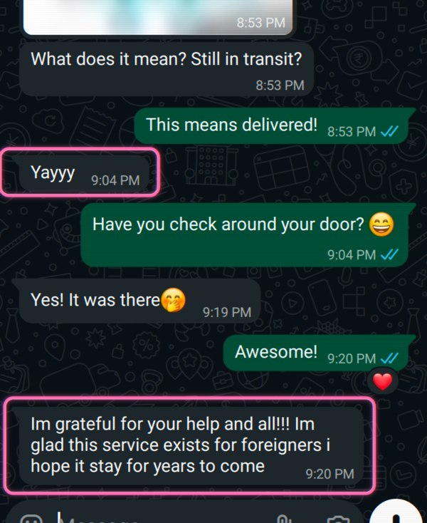 🇩🇪 Germany · Package help: “so glad this service exists for foreigners”